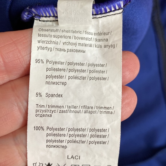 Venus sleeveless Blue and white lace midi dress stretchy. - Picture 14 of 14